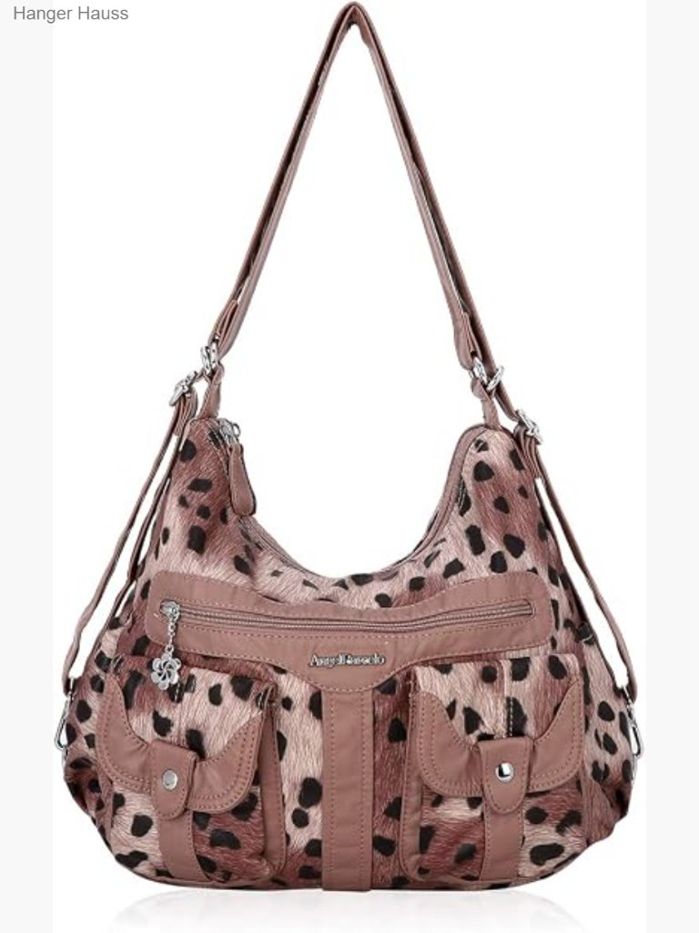 Soft Leather Convertible Hobo Backpack Crossbody Purse